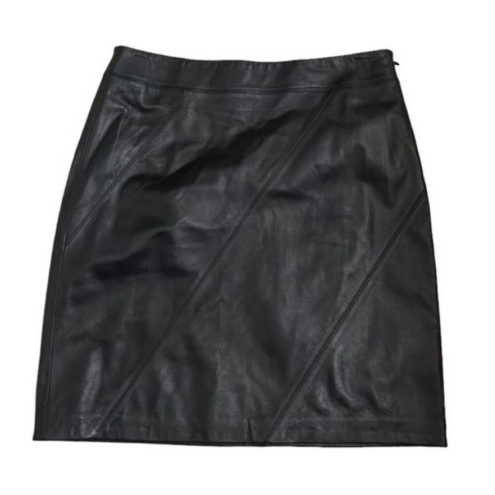 Valerie Stevens Leather Genuine Leather Mini Skirt